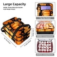 thumbnail image 3 of Pumpkin Double Layered Insulated Lunch Bag with Two Compartments, Large Capacity, and Hand Carry - 7.1x11.4x16.1 Inches, 3 of 6