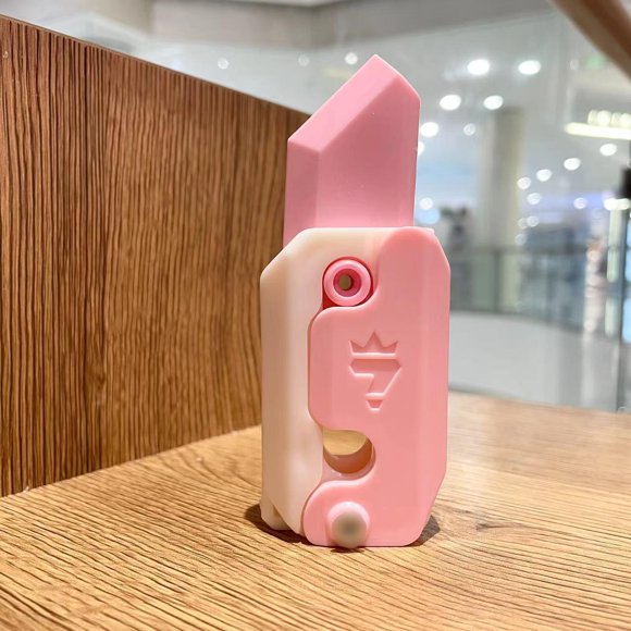 Cuchillo de rábano 3d gravedad mismo estilo cuchillo pequeño descompresión tarjeta de empuje juguete pequeño impresión 3D cuchillo de rábano gravedad grande