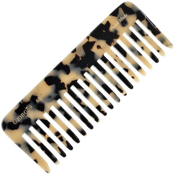 Desenredante de dientes anchos Comb Giorgio G49 White Tokyo para cabello