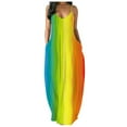 thumbnail image 2 of MesaSe Robe Longue Sans Manches à Imprimé Floral Col Rond Été pour Femmes Grande Taille, 2 of 3