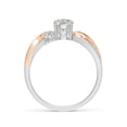 thumbnail image 2 of Angara Natural Diamond Three Stone Engagement Ring in 14K White & Rose Gold for Women (Size-5.3mm) | April Birthstone Jewelry (Ring Size - 8), 2 of 12