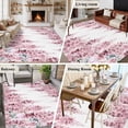 thumbnail image 5 of Pink Wisteria Area Rugs 6'x9', Washable Small Throw Rugs for Kitchen Dining room, Sprinng Summer Pastoral Flowers Botanical Indoor Outdoor Rug Non-Slip Low Pile Carpet Runner Reversible Floor Mats, 5 of 8