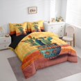 thumbnail image 4 of Homewish Tropical Desert Cactus 7-Piece Twin Bedding Sets,Boho Bohemian Style Bedding Comforter Set,Green Orange Sheet Sets For Boys Girls,Ultra Soft Home Decor Reversible, 4 of 9