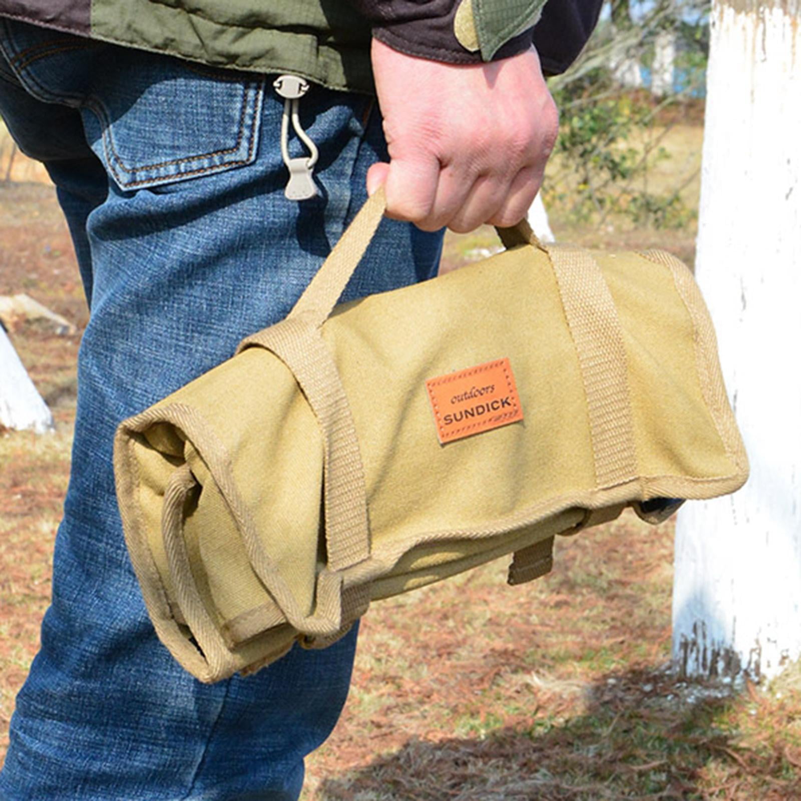 Cloth Tent Stake Outdoor Portable Camping Case Pegs Camping Hiking Tent Stakes Nails Practical Durable , L Khaki,