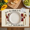 thumbnail image 4 of Buffalo Plaid Paw Placemats Set of 6, Cute Cats Pets Pawprints Farmhouse Retro Placemats for Dining Table, Place Mats for Kitchen Tabletop, Waterproof Wipeable Dining Table Mats Set, 4 of 9