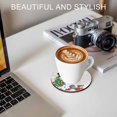 thumbnail image 6 of Snowman Christmas Coasters Set of 2, Absorbent Coasters for Drinks, Gifts Xmas Tree Winter Snowflake Coaster for Desk Coffee Table Protection, Home Decor House Warming Gifts 4", 6 of 8