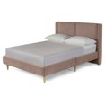 thumbnail image 4 of Cama Matrimonial Makora Mavi Rosa Tapizada en Tela Tipo Velvet (No Incluye Colchón), 4 of 8