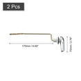 thumbnail image 2 of Uxcell 2 Pack Toilet Handle Universal Side Mount Toilet Flush Trip Lever, ABS Iron, 2 of 6