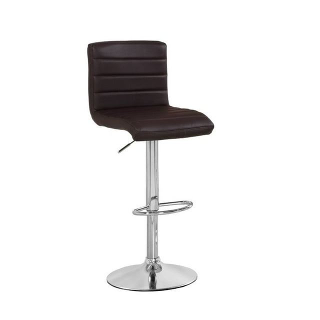 Furniture of America Darrington Adjustable Swivel Faux Leather Bar Stool