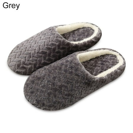 

Soft Indoor Shoes Women s Non-Slip Winter Warm Shoes Fleece Slippers Cotton Slippers Soft Slippers GREY
