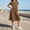Solid, variant on QUNYINEY Womens Dresses Summer Cotton Short Sleeve Midi A Line Dress Loose Fit Solid Casual Crew Neck Dresses