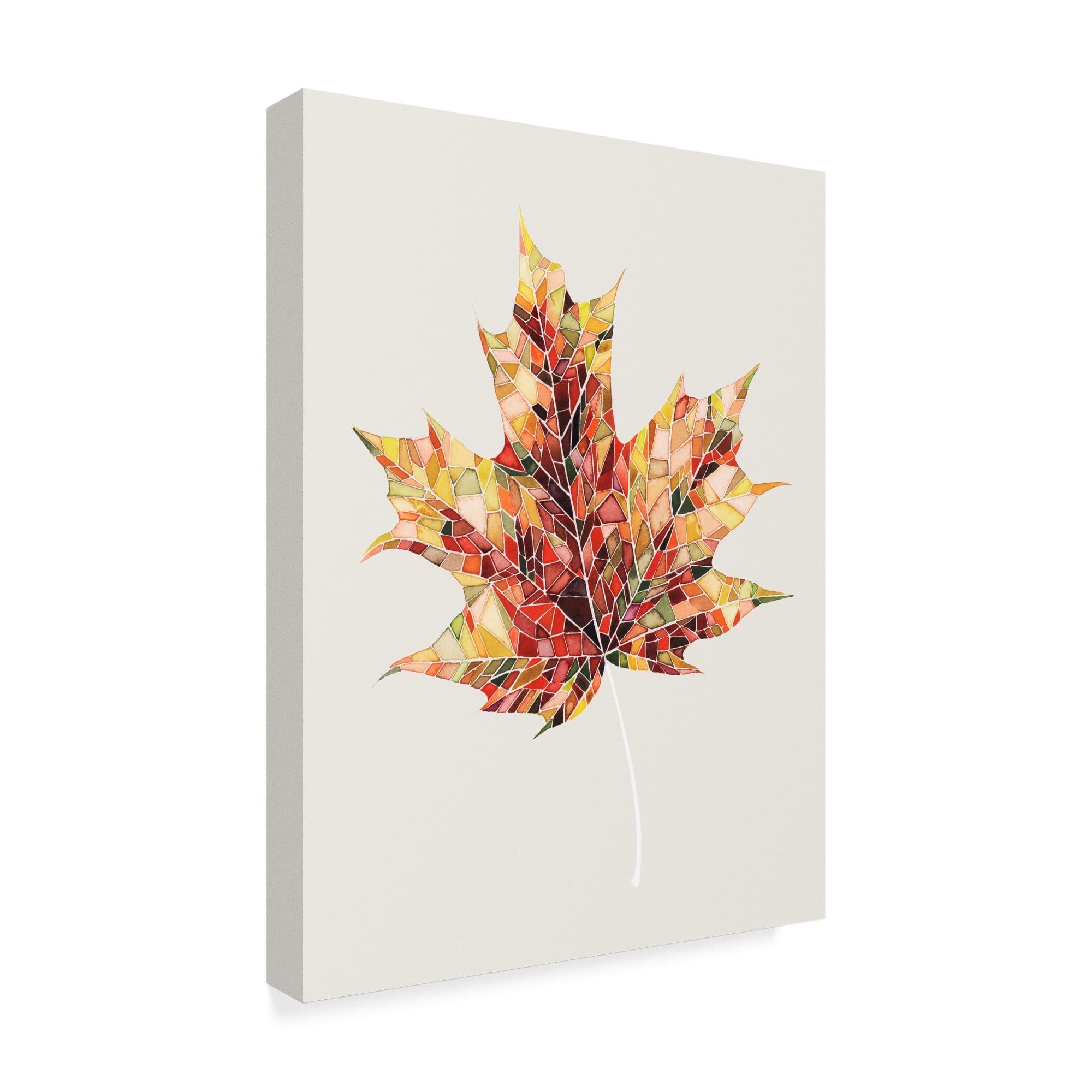 Trademark Fine Art 'Fall Mosaic Leaf III' Canvas Art by Grace Popp