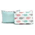 thumbnail image 4 of Lush Decor Whale Kids Animal Print Reversible Quilt, Twin, Pink/Aqua, 4-Pc Set, 4 of 7