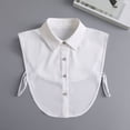 thumbnail image 2 of Product Category Detachable Collars | Product Title Women Solid Ruffle Detachable Blouse With False Half Elastic Waist Shirt, 2 of 6