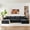 Black, variant on Leumius 132" U Shaped Sectional Sofa,Chenille Boneless Couch, Modern 4-Seat Upholstered Cloud Couch Sectional with Deep Seat and Cup Holders for Living Room,No Assembly Required,Black