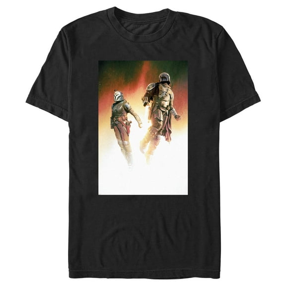 Men's Star Wars: The Mandalorian Take Flight Poster Graphic Tee Black Large