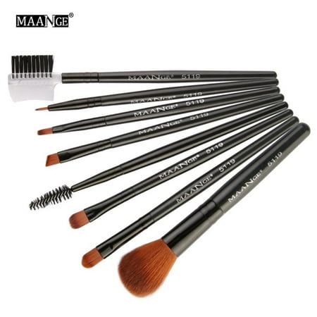 Marainbow Makeup Brushes Set Kit Blush Eye Shadow Eyeliner Eyebrow Brush - 8 (Best Brow Makeup Kit)