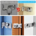 thumbnail image 2 of Zinc Alloy Hasp Lock Padlock Locking Hasp with Key and Screws 3 Inch Latch Buckles for Lockers Drawers Cabinets Boxes, 2 of 3