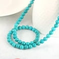 thumbnail image 3 of K-KED Natural 8mm Blue Turquoise Gemstone Beads 18" 1 Strand Handmade Necklace, 3 of 5