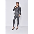 thumbnail image 2 of Ladies Black Leather Shirt, 2 of 9