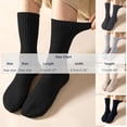 thumbnail image 3 of qelini Thick Crew Socks for Women Plus Size Warm Cozy Mid Calf Socks Fall Winter Floor Socks Solid Color Socks, 3 of 8