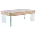 thumbnail image 2 of SAFAVIEH Katelyn Rect. Contemporary Glass Leg Coffee Table, Natural, 2 of 11
