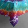 thumbnail image 5 of Colorful Tie Dye Mandala Pattern Square Tablecloth,Waterproof Square Table Cover,Wipeable Spillproof Washable Table Cover for Home Kitchen Party Decor 42"X42"(107x107cm), 5 of 6