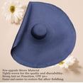 thumbnail image 3 of Oversized Beach Straw Hats for Women Floppy, Extra Large Sun Visor Hat Wide Brim Summer Roll Up Big Beach Hat Women Foldable, 3 of 5