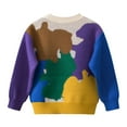 thumbnail image 6 of KHONTS Toddler Boys Girls Sweater Long Sleeve Color Blocking Warm Crew Neck Pullover Knitwear Tops,Sizes 1-7 Years Multicolour 90, 6 of 6