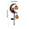 thumbnail image 3 of Halloween Decorations Outdoor Solar Metal Black Cat Pumpkin Solar Powered Pathway Light Spooky Holiday Decorations for Yard Garden Lawn Great Halloween Gift, 3 of 4