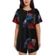 thumbnail image 1 of Fotbe Colorful Betta Fish Conjunto de Pijama Estampado para Mujer, 2 Piezas, Ropa de Dormir con Camiseta de Manga Corta y Shorts Suaves-Large, 1 of 6