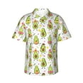 thumbnail image 2 of Goofa Avocado Playing Music Hawaiian Shirt for Men, Unisex Summer Beach Casual Short Sleeve Button Down Shirts,Aloha Tropical Floral print shirt-X-Large, 2 of 9