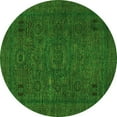 thumbnail image 1 of Ahgly Company Indoor Round Abstract Green Modern Area Rugs, 8' Round, 1 of 4