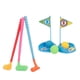 thumbnail image 5 of de palos para golf para niños, juguete para golf con 1 carrito para golf, 3 palos para golf, 2 hoyos de práctica, 2 tees de 3 pelotas, educación, 5 of 8