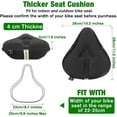 thumbnail image 3 of Zacro Bike Seat Cover, Comfortable Exercise Bicycle Saddle Cushion Extra Soft Wide for Indoor Outdoor, Black, 3 of 8