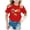 Red, variant on ibiyuan Girls T Shirts Size 7-8 Short Sleeve Cotton Top School Shirt Girls Round Neck Heart Bow Basic Tees Quality Toddler Girl Summer Clothes,2-4 Years