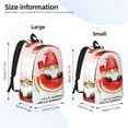 thumbnail image 2 of Bingfone Watermelon Gnome Print Canvas College Laptop Backpack, Large Capacity Lightweight College Bookbag Casual Daypack-Small, 2 of 5