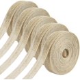 thumbnail image 1 of 5 Rolls Natural Jute Burlap Fabric Ribbon for Wedding Events Party and Home Decor, 11 Yards Each Roll, 0.8 Inch Wide, 1 of 7