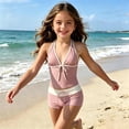 thumbnail image 2 of Girls Swimsuit Halterneck Tankini Two Piece Tween Girls' Swimwear Beach Girl Bathing Suit for 13-14 Years, 2 of 8