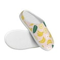 thumbnail image 3 of Lsque Banana With Leaves Pattern Womens Comfort Cotton on Scuff With Memory Foam and Anti-skid Sole Slipper-37/38, 3 of 7