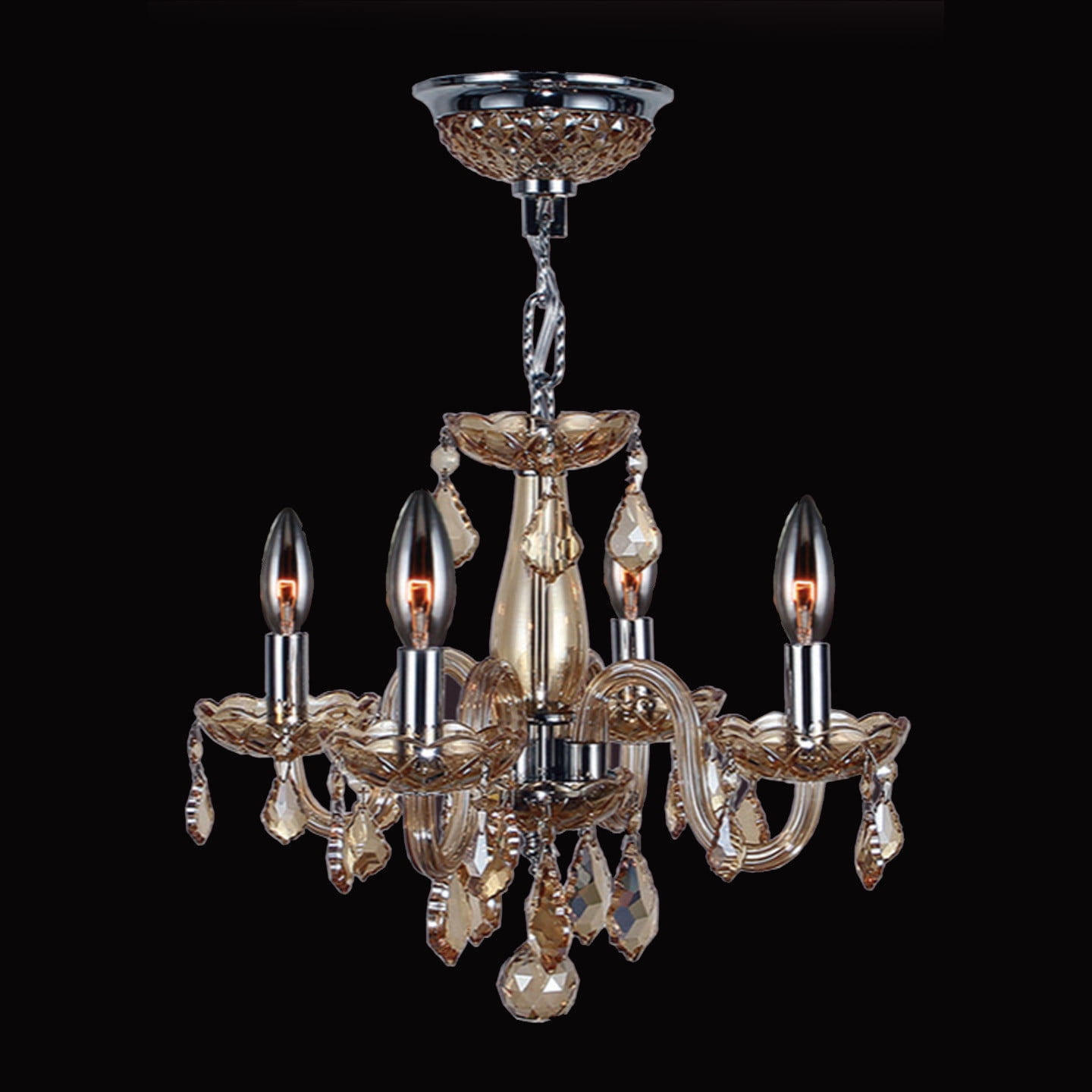 Details about   6" tall light fixture mini ceiling lamp Chandelier Crystal prism Brass Tole 1of7 