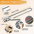 thumbnail image 2 of Master Opener Adjustable Jar and Bottle Opener, Adjustable Multifunctional Stainless Steel Can Opener, Manual Jar Bottle Opener Kitchen Accessories Jar Lid Gripper(2PCS), 2 of 7
