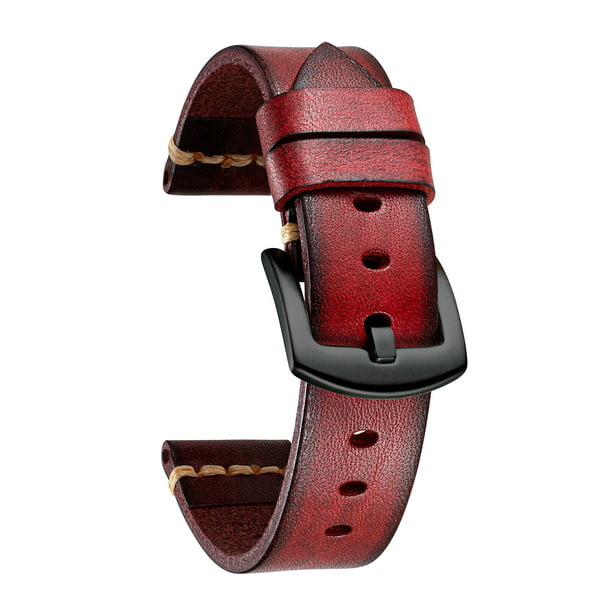 Binlun Genuine Leather Watch Strap, Full Grain Leather Watch Strap
