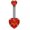 red, variant on New Belly Button Rings Dangle Crystal Rhinestone Navel Bar Barbell Body Piercing-red