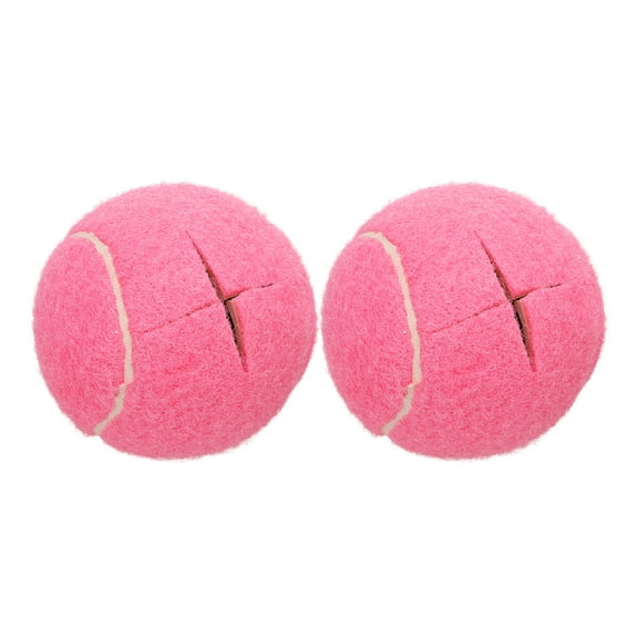 Uxcell 2 Pcs Precut Walkers Tennis Balls, Universal Precut Glide Ball Walkers Accessories Glides for Furniture Legs and Floor Protection, Dark Pink