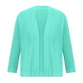 thumbnail image 3 of qolati Cardigan for Women Classic Fit Open Front Solid Knit Crop Blouse Tops Outwear Lightweight Casual Business Work Cardigans Jackets, 3 of 5