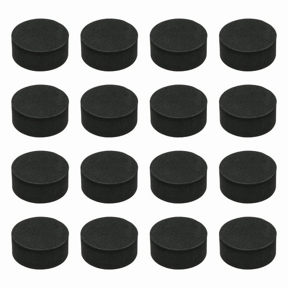 Pads de Aislamiento para Altavoces de Un Solo Lado, 35mmx16mm Redondos Negros Antideslizantes de Espuma Acústica EVA Base Anti-Vibración para Sistemas de Sonido HiFi, Paquete de 16