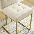 thumbnail image 4 of Counter Stool Chair, Fabric, Metal Steel, Gold Beige, Modern Contemporary Urban Design, Bar Pub Cafe Bistro Hotel Restaurant Hospitality, 4 of 8