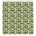 thumbnail image 1 of Ambesonne Banana Leaf Shower Curtain, Caribbean Vintage, 69"Wx84"L, Pale Green Dark Green, 1 of 3