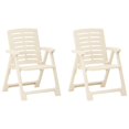 thumbnail image 1 of vidaXL Chaises de Jardin 2 Pcs Plastique Blanc, 1 of 5
